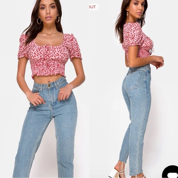 Motel Rocks Raquel Crop Top Size XS - Picture 2 of 5